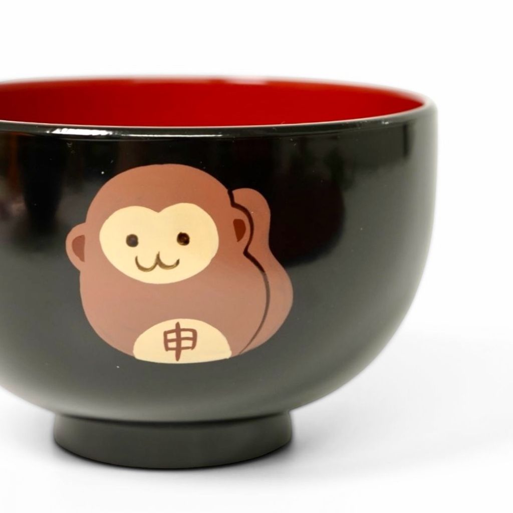 越前 干支汁椀 黒 – 漆器 高翆