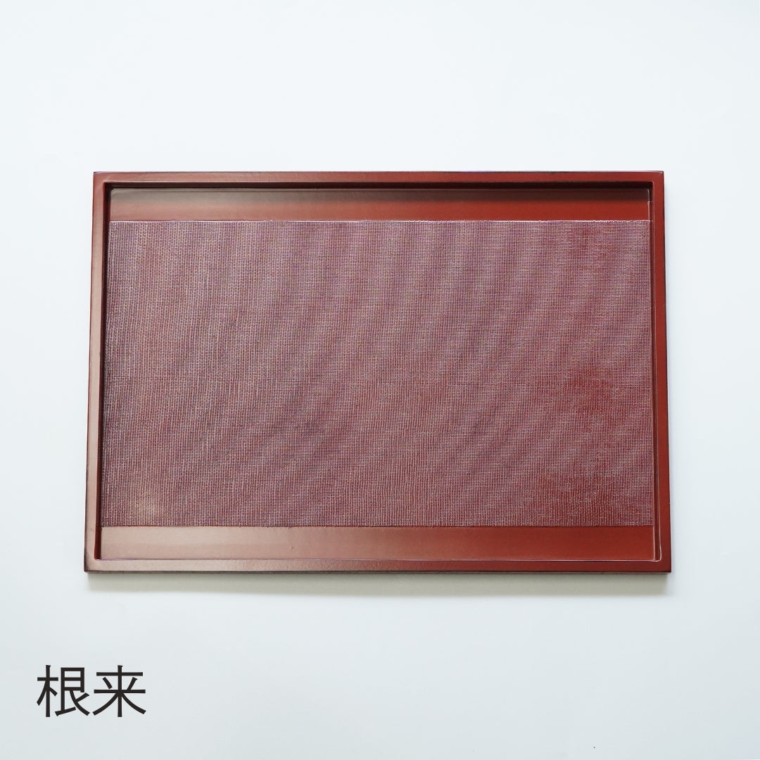 越前塗 布かすみ 長角膳 – 漆器 高翆