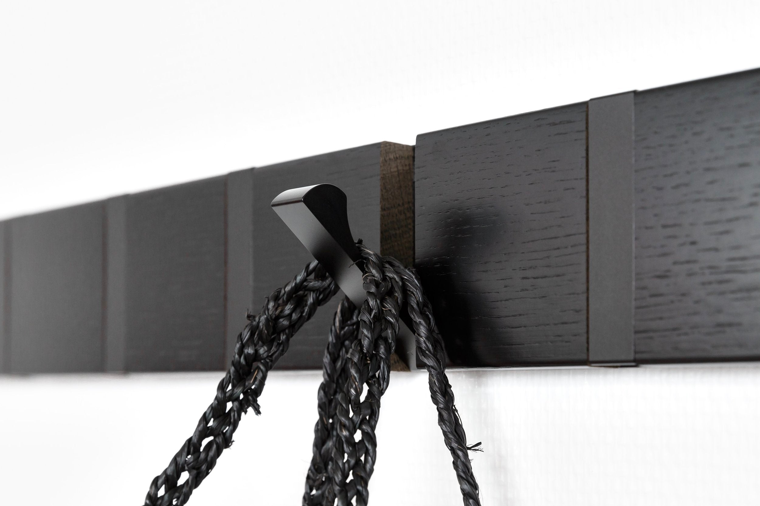 Black Stained Oak Coat Racks – Scandinavian Minimalist Design