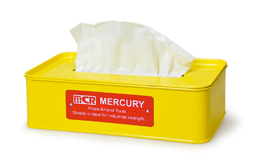 FUKUNARY メッシュデザイン ティッシュボックス イエロー 笑笑福福ボックスティッシュ 100W 5パック 60袋セット（3c/s、300個入