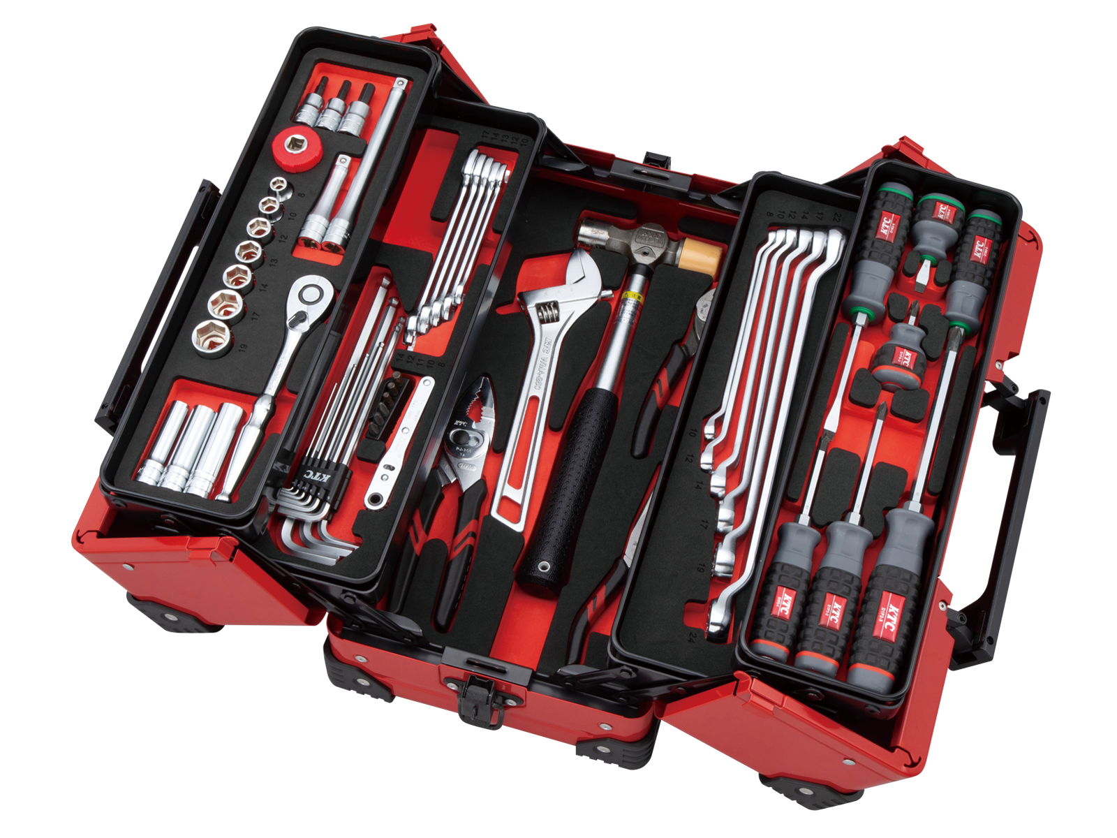 工具セット（両開きメタルケースタイプ）［56点］ | KTCツール