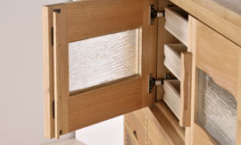 クルミ／KURUMI 着物タンス 150 （ウォールナット・衣装盆付