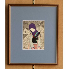 No3 雪の夜の伝説ー竹久夢二木版画 Yumeji Takehisa Woodcutー | 芸