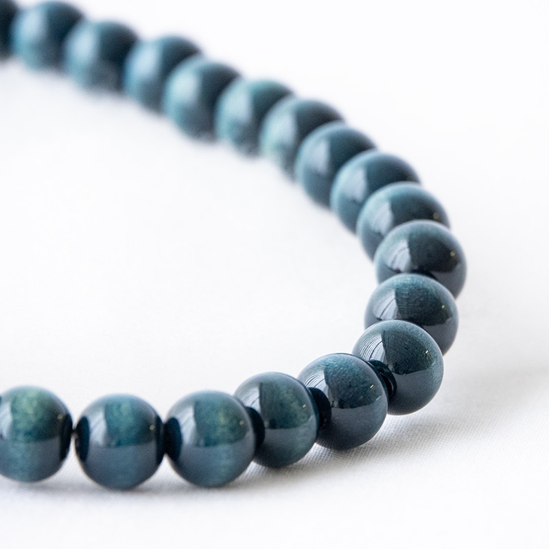 藍染木玉ネックレス | Lacycle mall（ラシクルモール）