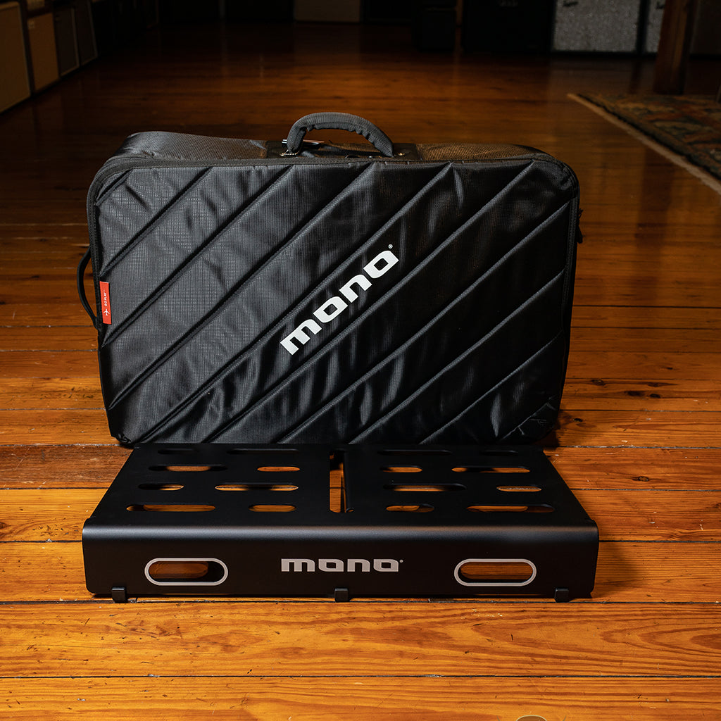 Mono Pedalboard Medium, Black + Tour Accessory Case 2.0 - Black