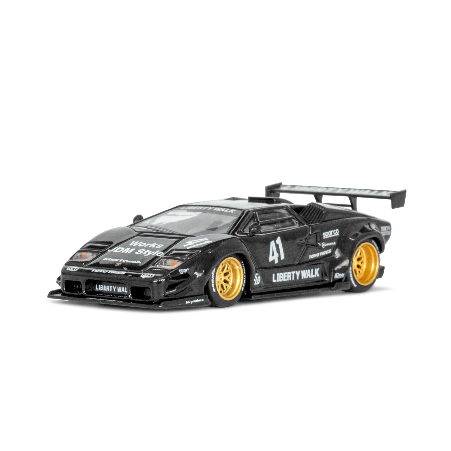 MINI GT 1/64 Lamborghini Countach LB-WORKS Black / LB Blister