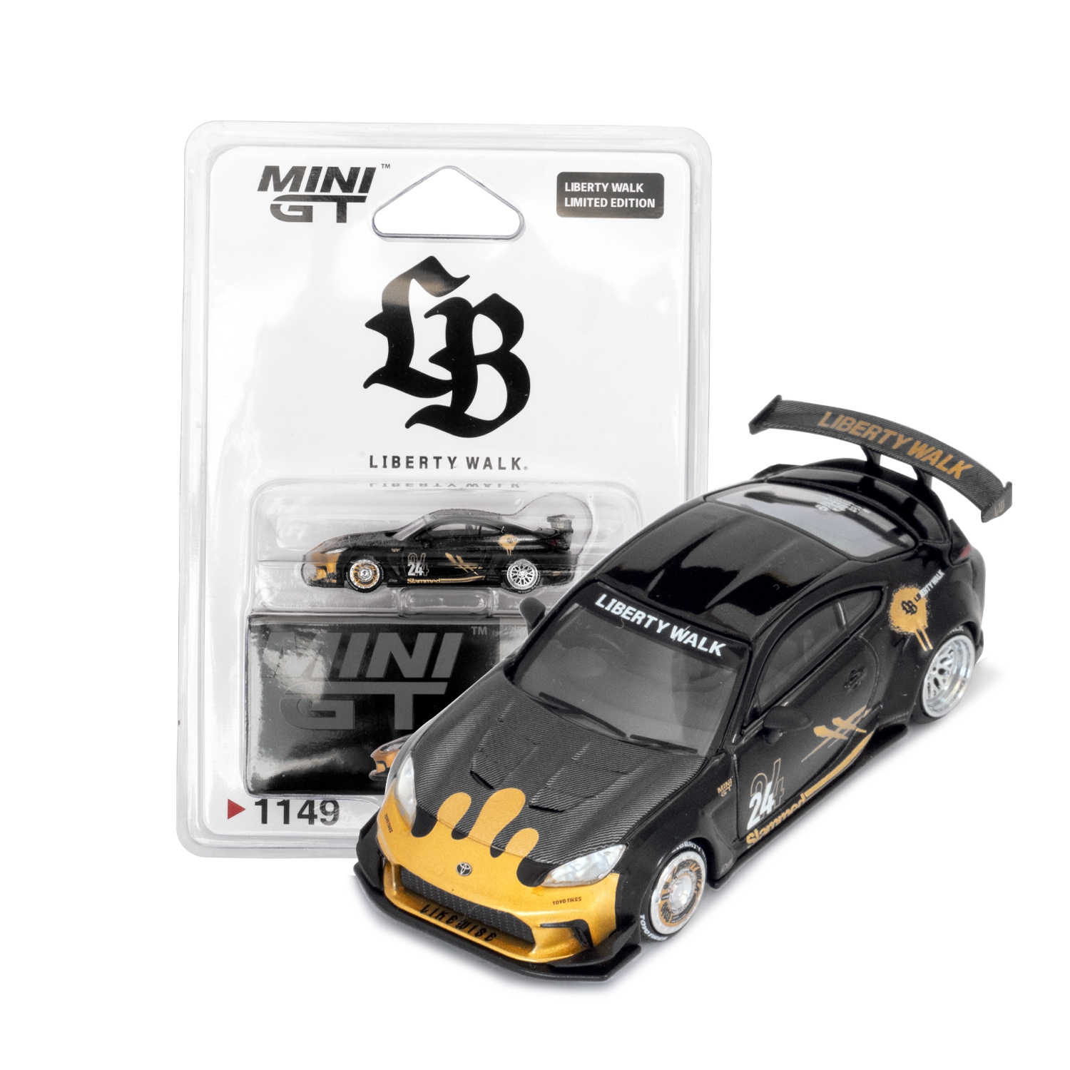 1/64 MINI GT Toyota GR86 LB☆Nation Black / Gold - LB-ONLINE STORE
