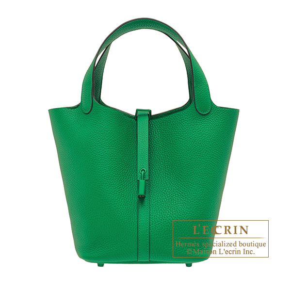 Hermes Picotin Lock Monochrome bag 22/MM So-green Bambou Clemence