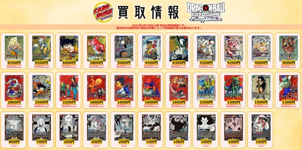 DBFW MANGA BOOSTER 01 現在のメルカリ・買取相場 (前回との価格比較