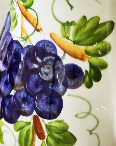 イタリア製 輸入雑貨 ピッチャー 水差し ブドウ ジャグ 花瓶 デカンタ