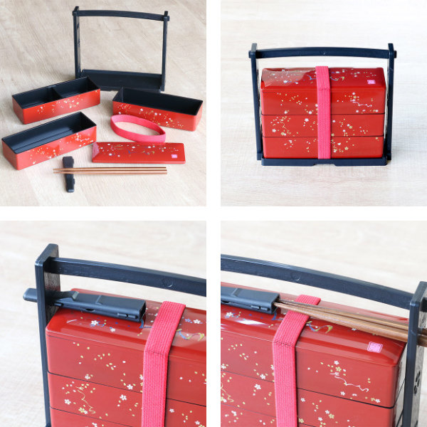 お弁当箱 3段 600ml さくら 野点弁当 HAKOYA （ 弁当箱 ランチボックス