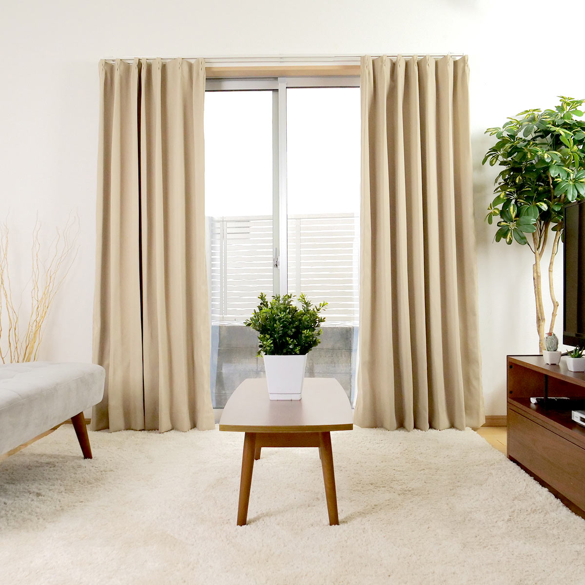 カーテン 2枚組 遮光 1級 ドレープカーテン ベルーイ 100×200cm 100