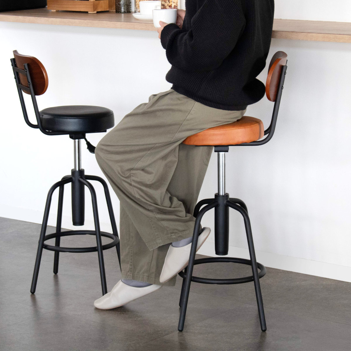 カウンターチェア テーブル 2点セット タムチェア （ バーチェア