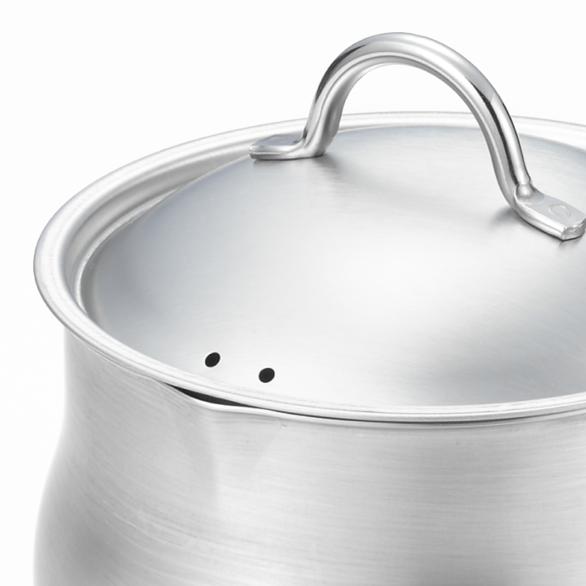 ミルクパン 12cm 蓋付き 両口 ステンレス製 日本製 （ ガス火専用 直火