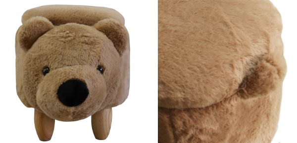アニマルスツール 収納付き Annie 座面高36cm クマ （ スツール 椅子