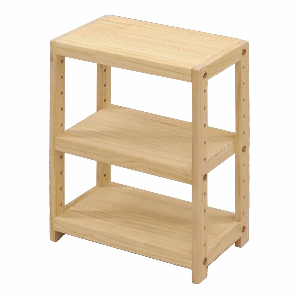 dショッピング |オープンラック 3段 天然木 パイン材 幅30cm （ 木製