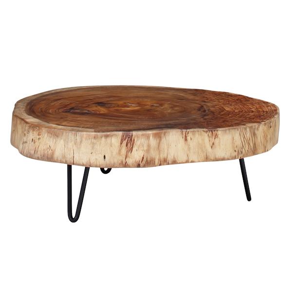 ローテーブル 幅90cm 木製 天然木 モンキーポッド 丸太 丸 テーブル