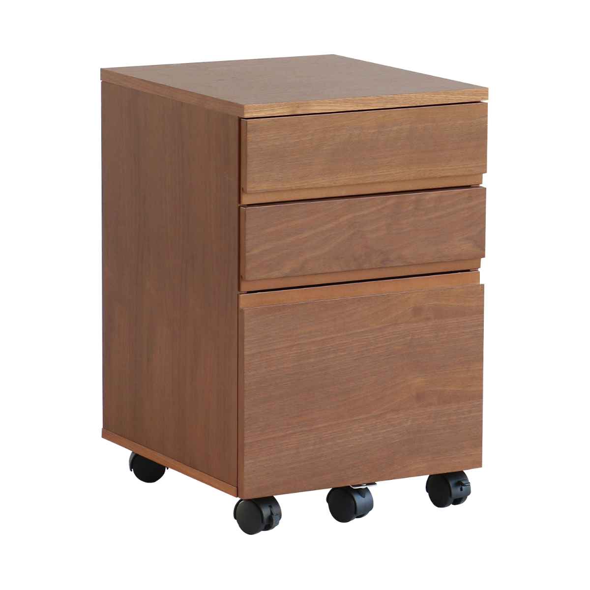 dショッピング |デスクワゴン ウォールナット 幅40cm 木製 3段