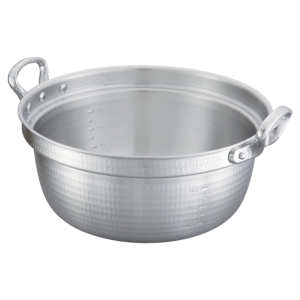 打出料理鍋 45cm ガス火専用 メモリ付き 中尾アルミ 業務用 日本製 23L