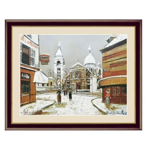 絵画 『モンマルトルのサンピエール教会とクサレクール寺院』 42×52cm