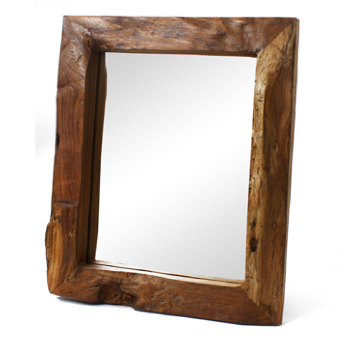 ミラー 幅33cm 廃材 ウッドミラー 木製 （ 鏡 壁掛 Lサイズ ウッド