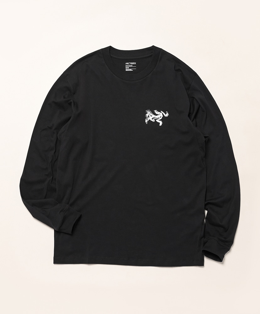 Kragg SL Cotton Bird Tile LS M(L(MEN) Black×Arctic Silk/ブラック