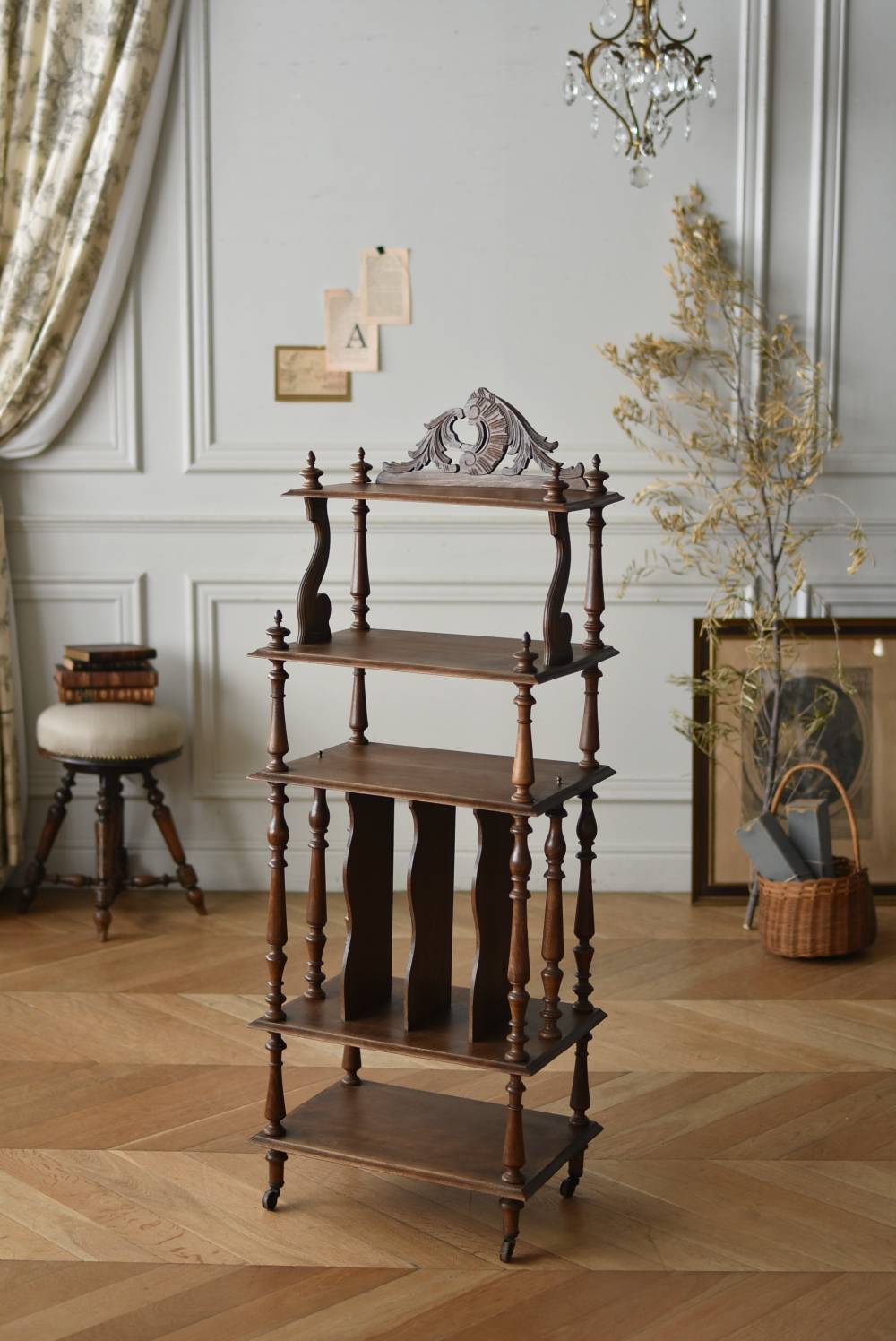 フランスアンティーク家具 ミュージックシェルフ クラシカルインテリア