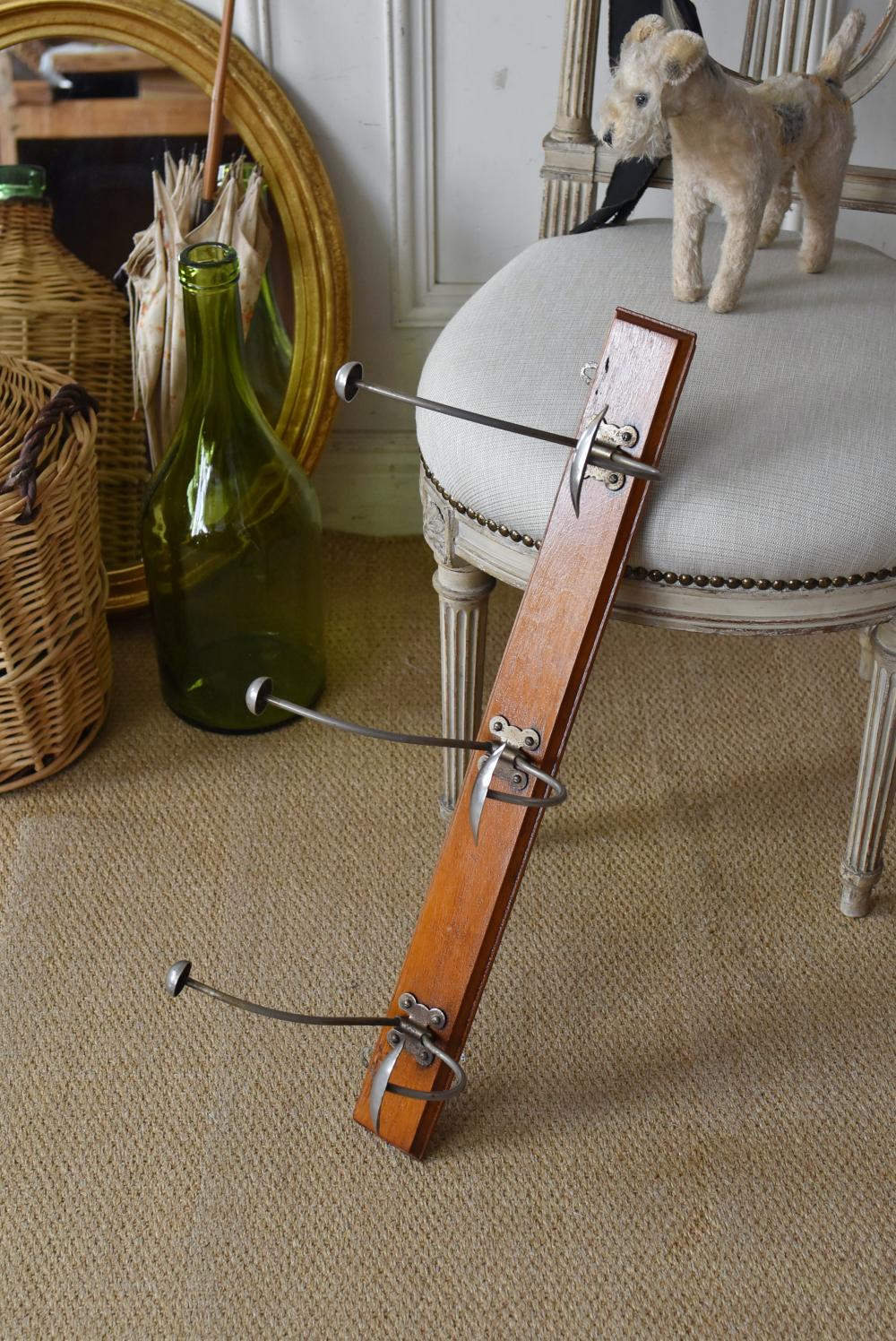 アンティーク3連フック.12 フレンチフック コートフック 壁掛け