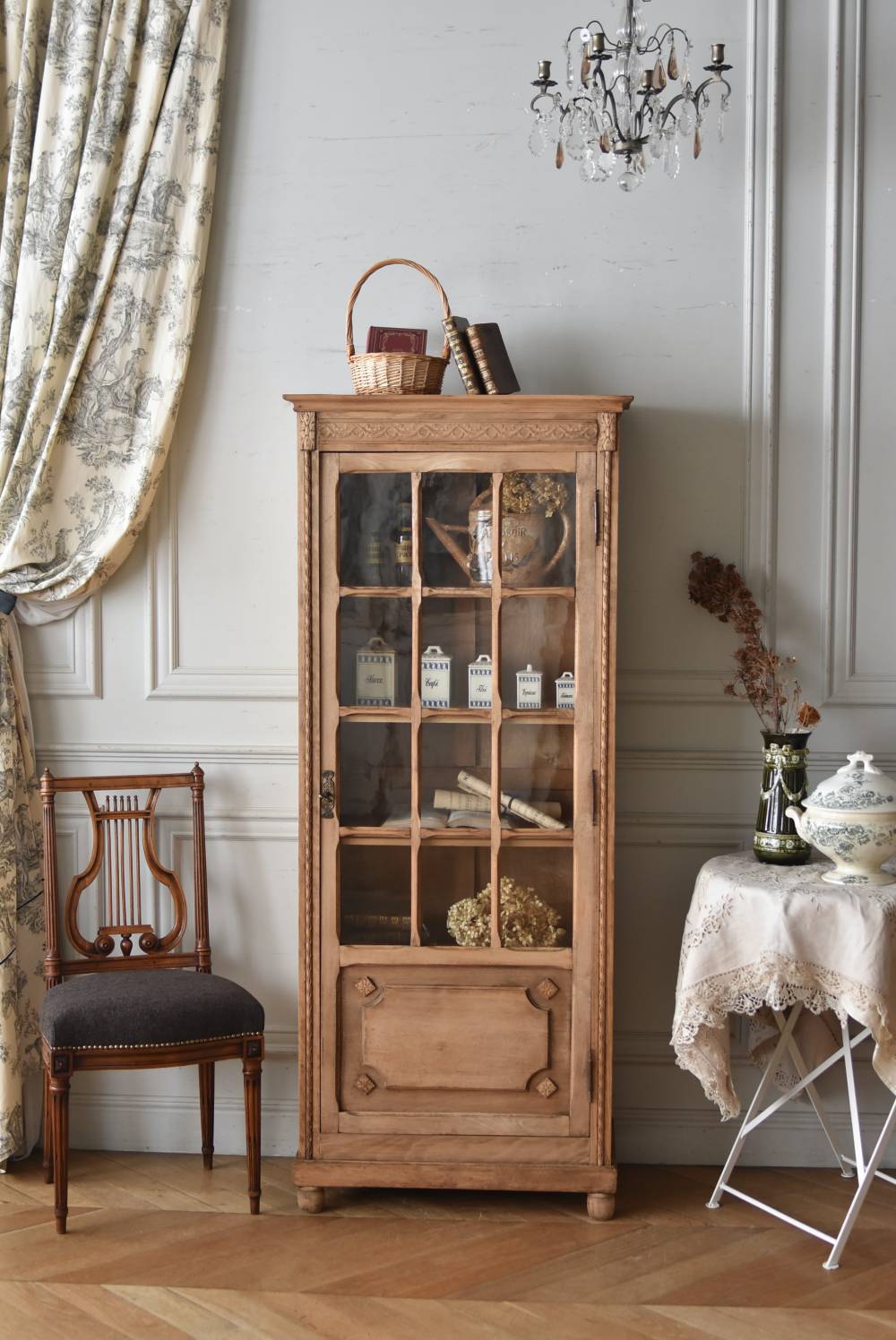 アンティーク格子窓キャビネット.5 フランスアンティーク家具 フレンチ