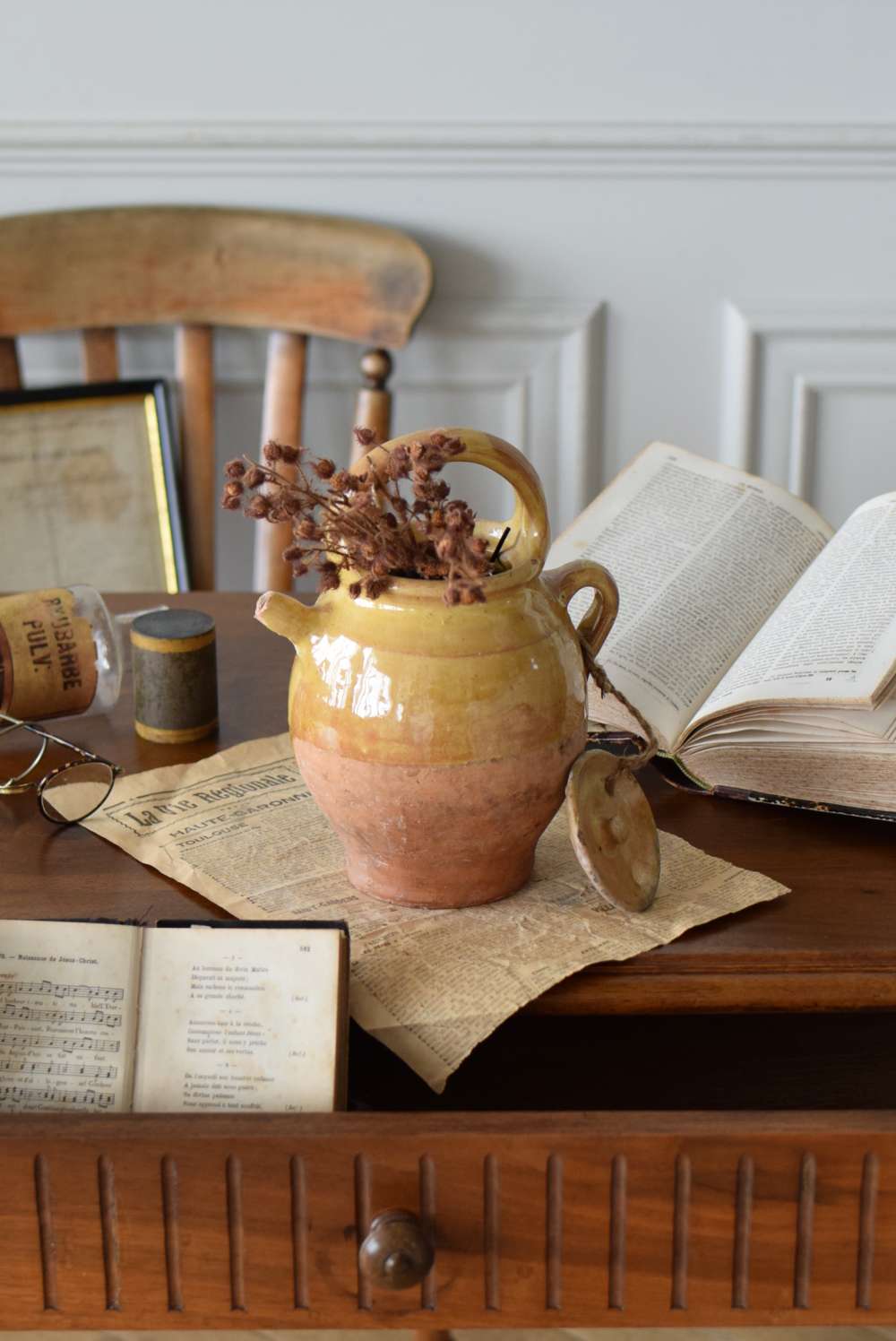 フランスアンティーク雑貨 水差し.陶器2 南仏