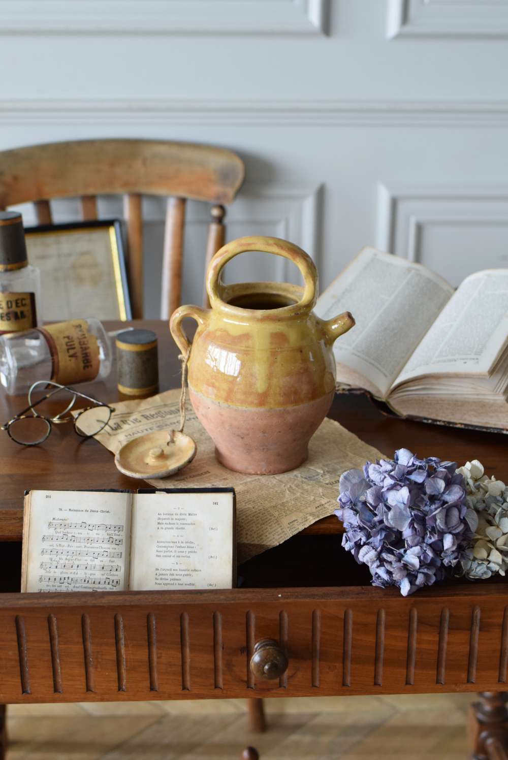 フランスアンティーク雑貨 水差し.陶器2 南仏