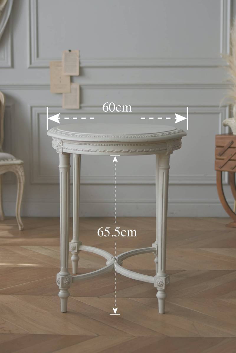 フランスアンティーク家具 フレンチテーブル.オーバル ホワイトインテリア