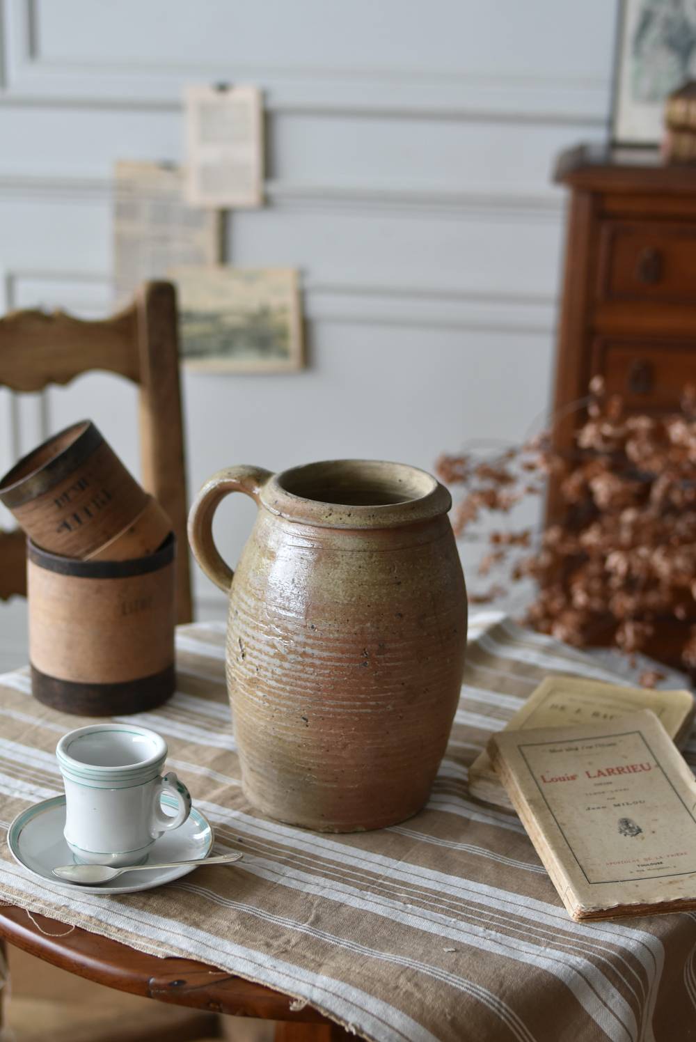 アンティークポット.8A フランス アンティーク 陶器ポット