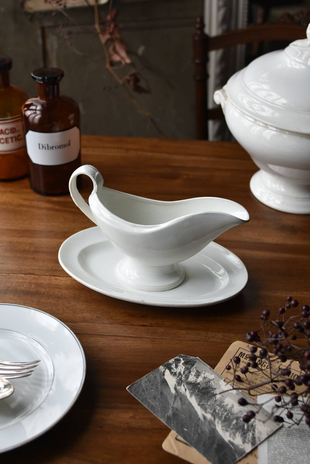 ソーシエール&ラヴィエプレート 2点セット フランスアンティーク