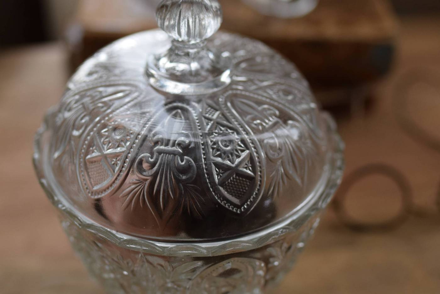 ボンボニエール.9 フランス フルール・ド・リス ガラス雑貨 アンティーク