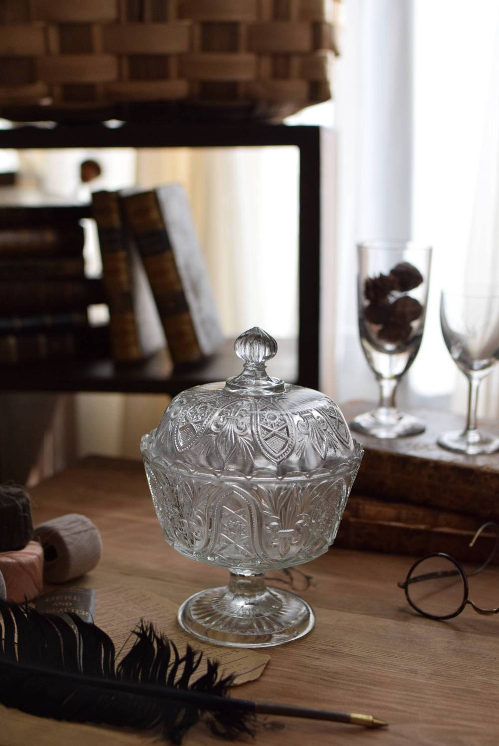 ボンボニエール.9 フランス フルール・ド・リス ガラス雑貨 アンティーク