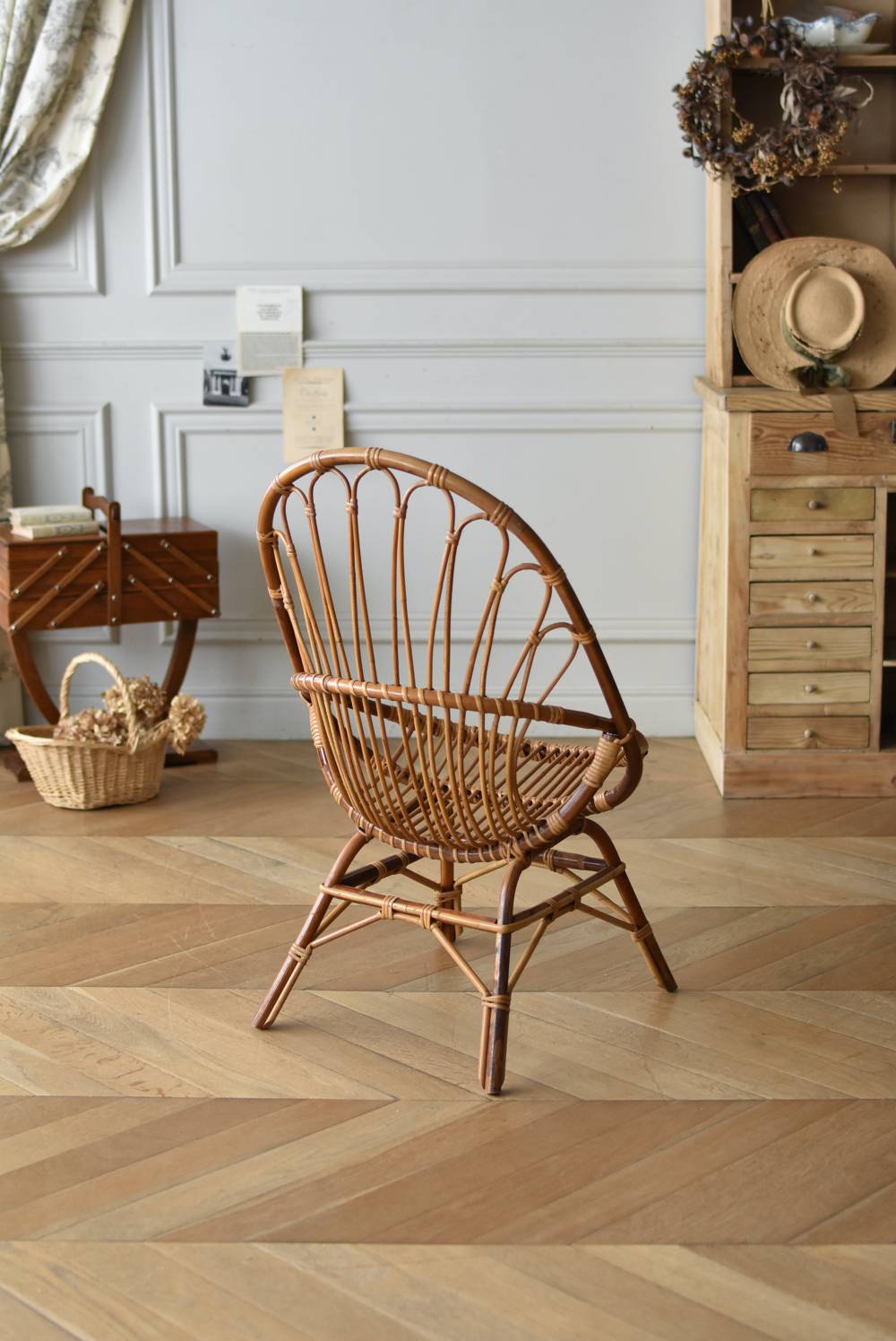 フランスヴィンテージ家具 ラタンチェア.8 ナチュラルインテリア