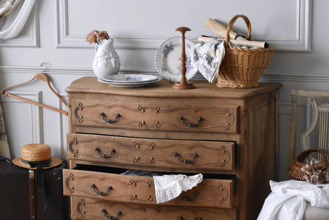 アンティーク4段チェスト.3 猫脚チェスト コンソールテーブル オーク材