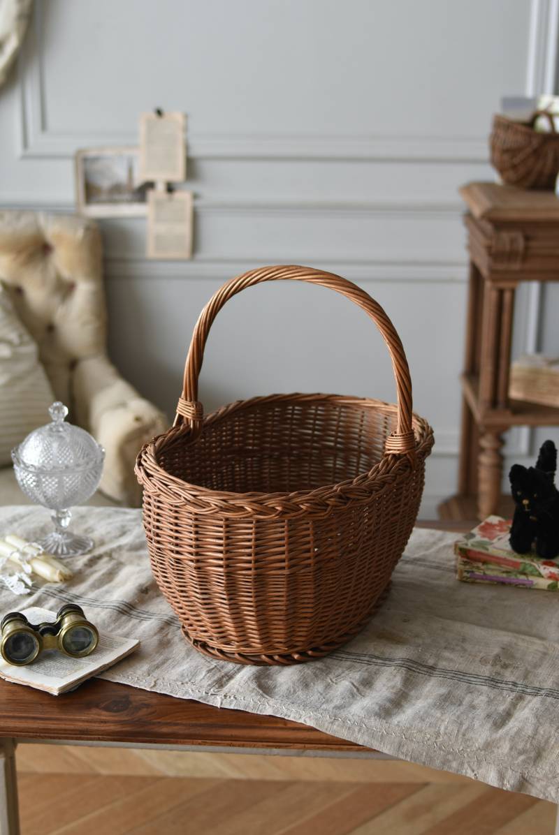 フレンチバスケット.19 フランスヴィンテージ雑貨 ラタン籠 籐籠