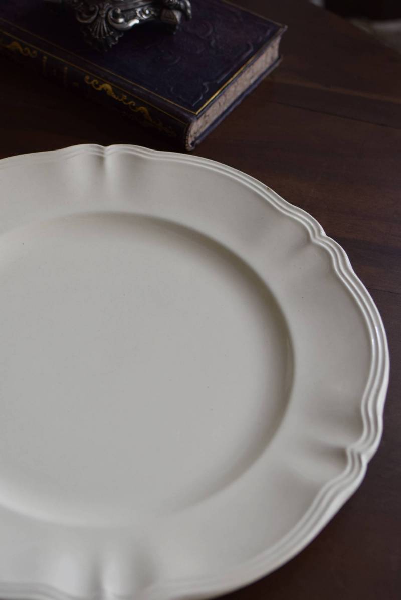 サルグミンヌ 花リムプレート 34cm Digoin Sarreguemines