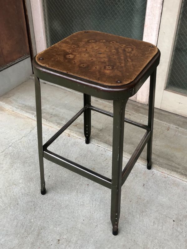 1950'S リオン リヨン FACTORY STOOL industrial メタルスツール