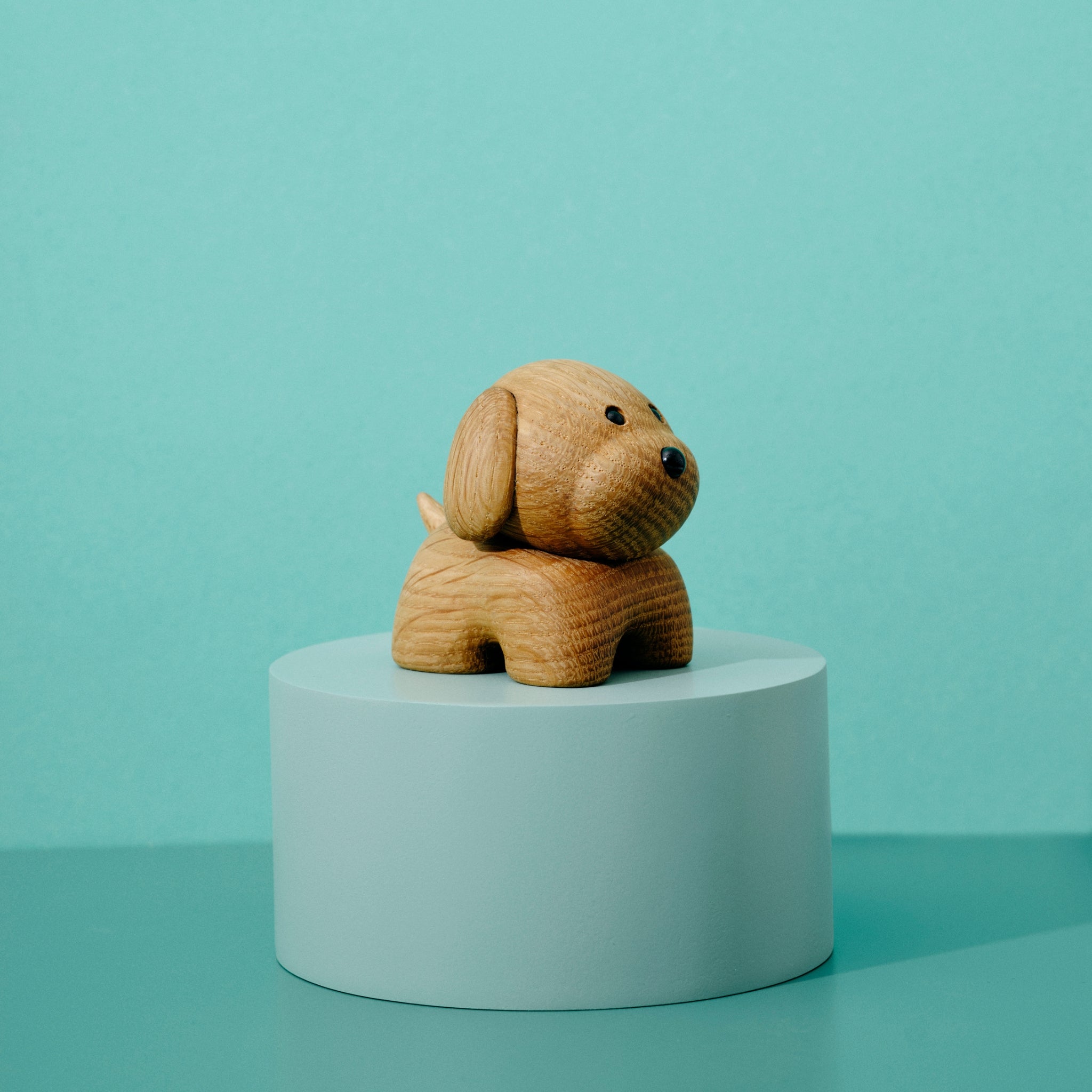 Charming Wooden Dog Vuffer - Scandinavian Design Collectible