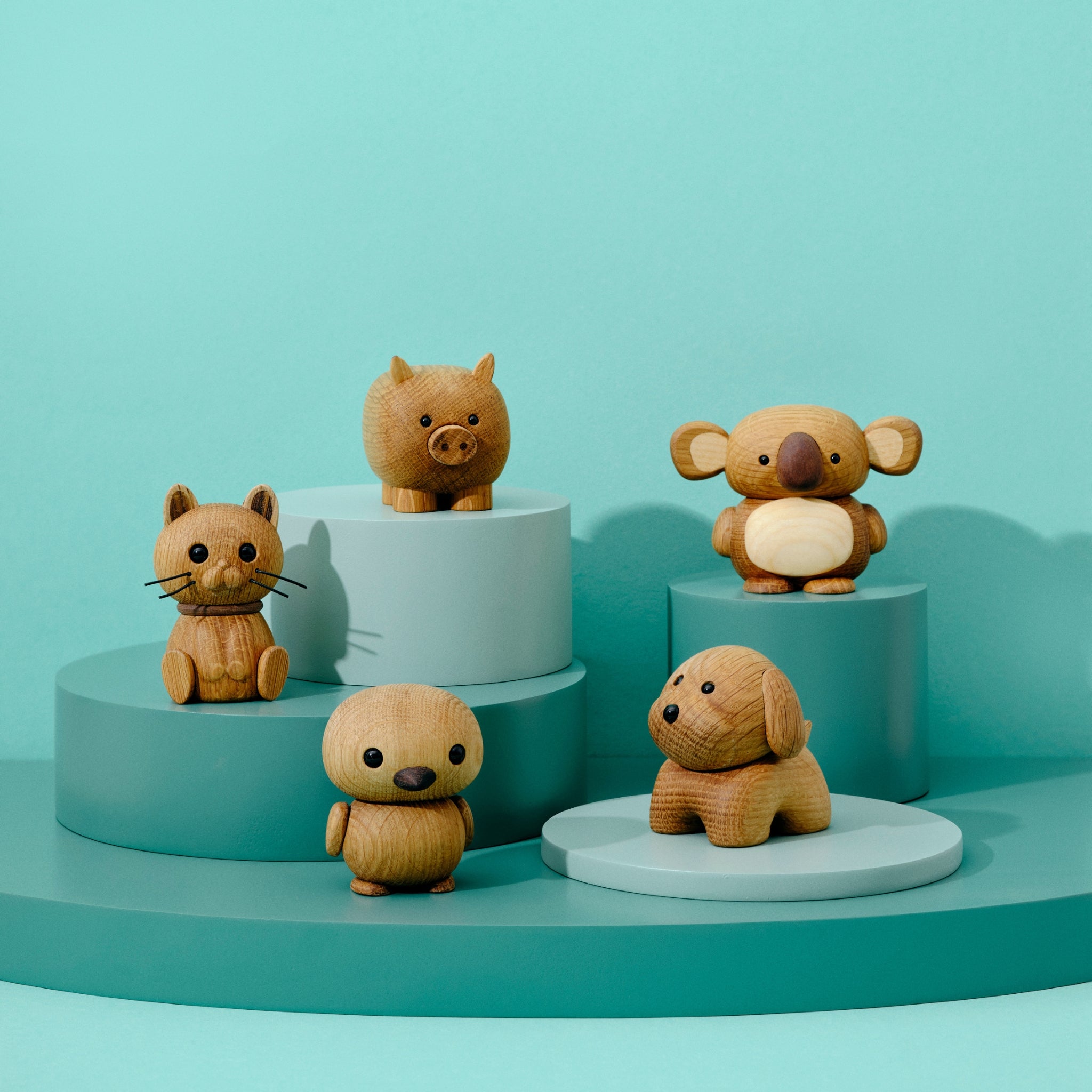 Charming Wooden Dog Vuffer - Scandinavian Design Collectible