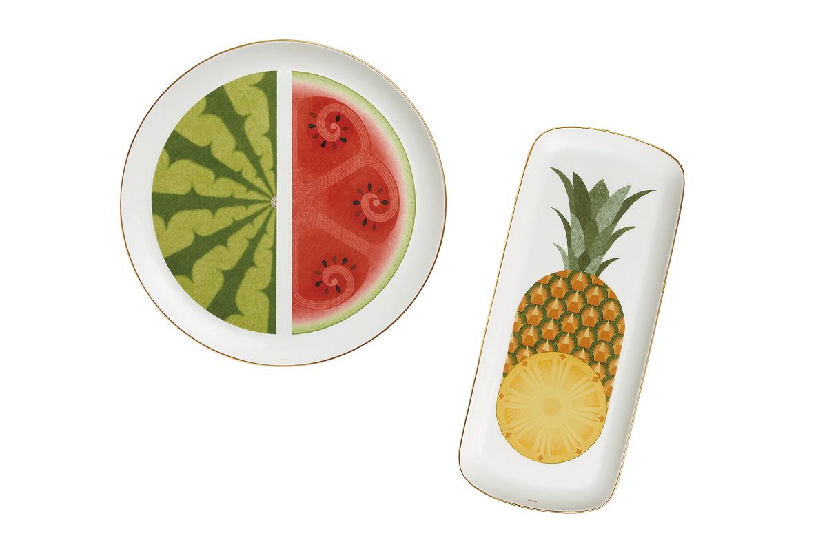 エルメスがイラストレーター武政諒とコラボ。果実が彩る美しいうつわ