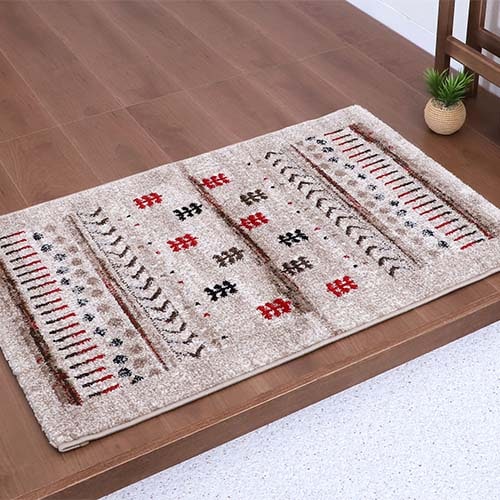 EC限定】マット ウィルトン ギャッベ柄が特徴の輸入柄物玄関マット