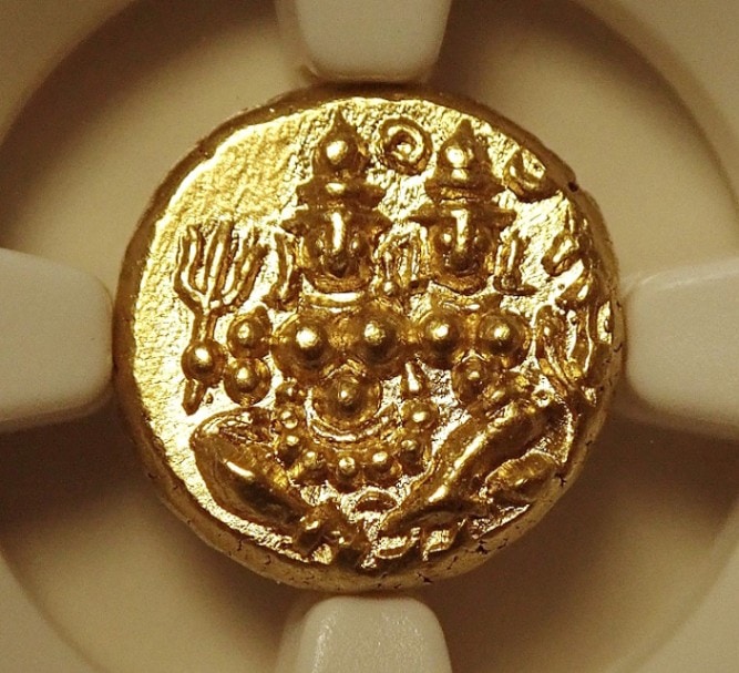 インド、マイソール藩国、1811-1830年のパゴダ金貨MS64 | アンティーク