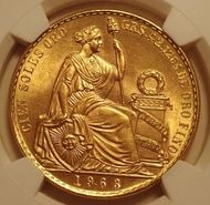 イギリス貿易銀、「ブリタニア」1900年発行、未使用級 | アンティーク