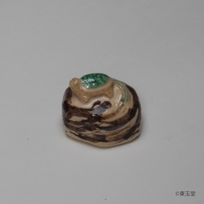 香合 三彩 亀 横石嘉助作 (桐箱) | 香合,香合（陶器） | |茶道具通販
