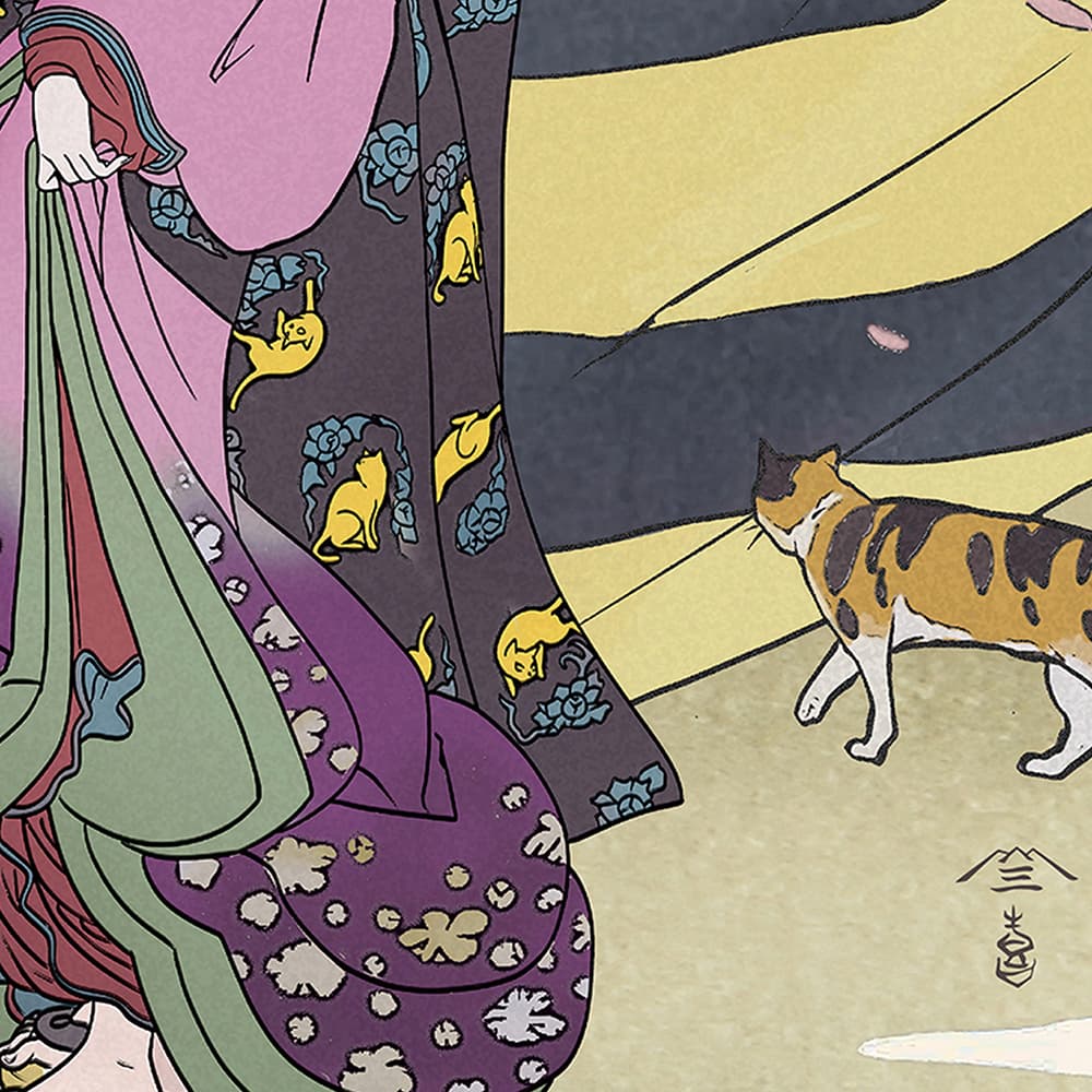 ゲゲゲ浮世絵「あやかしの花」｜ゲゲゲの鬼太郎コラボ｜浮世絵工房