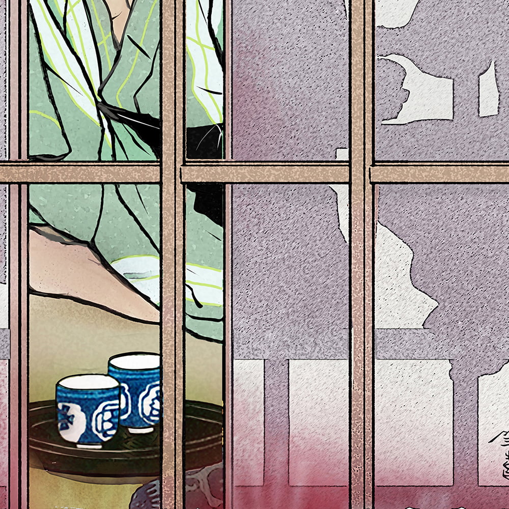 ゲゲゲ浮世絵「道連れの酌」｜映画『鬼太郎誕生 ゲゲゲの謎』コラボ